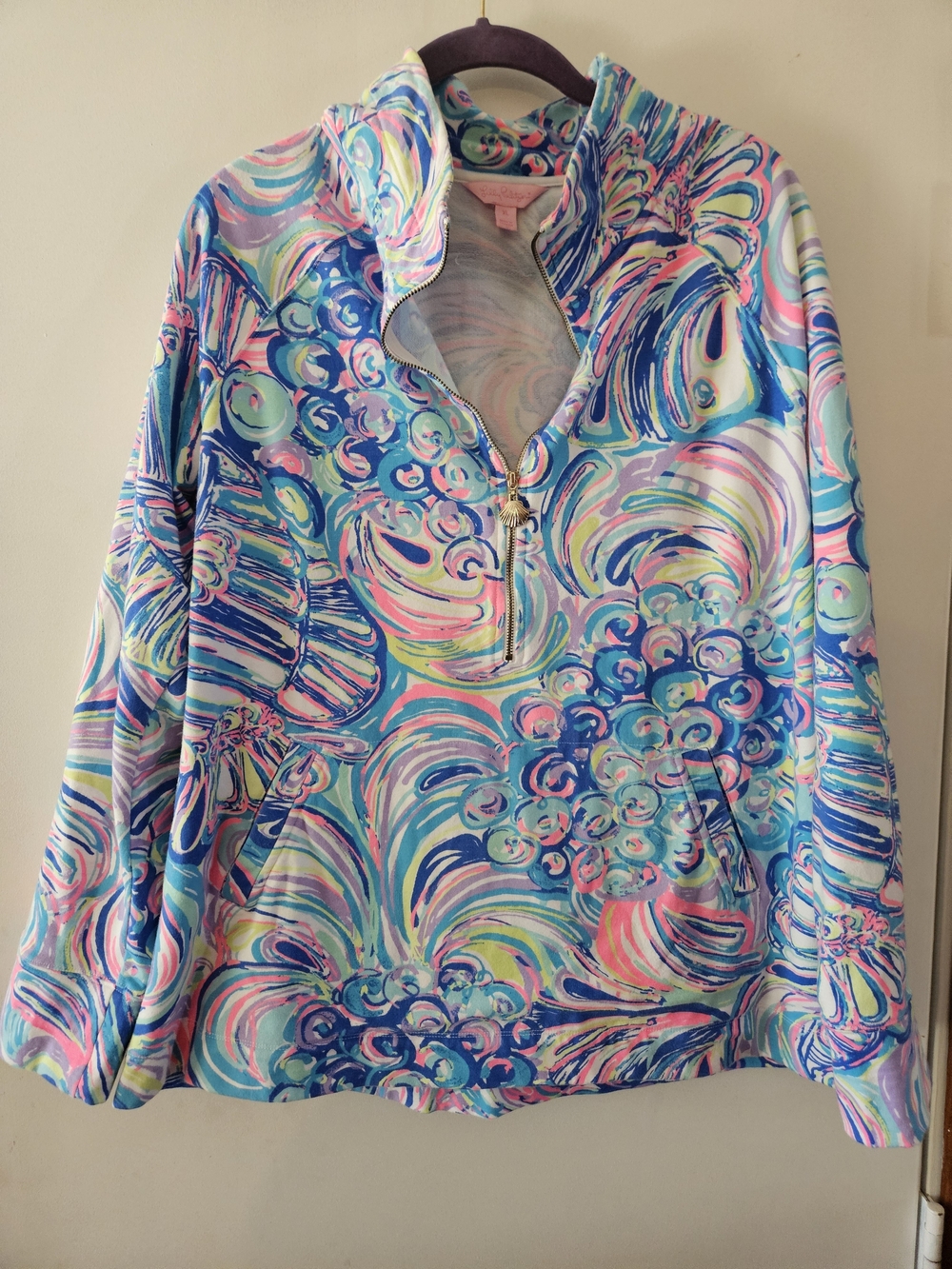 Lilly Pulitzer Multi-Color Swirl Half-Zip Pullover
